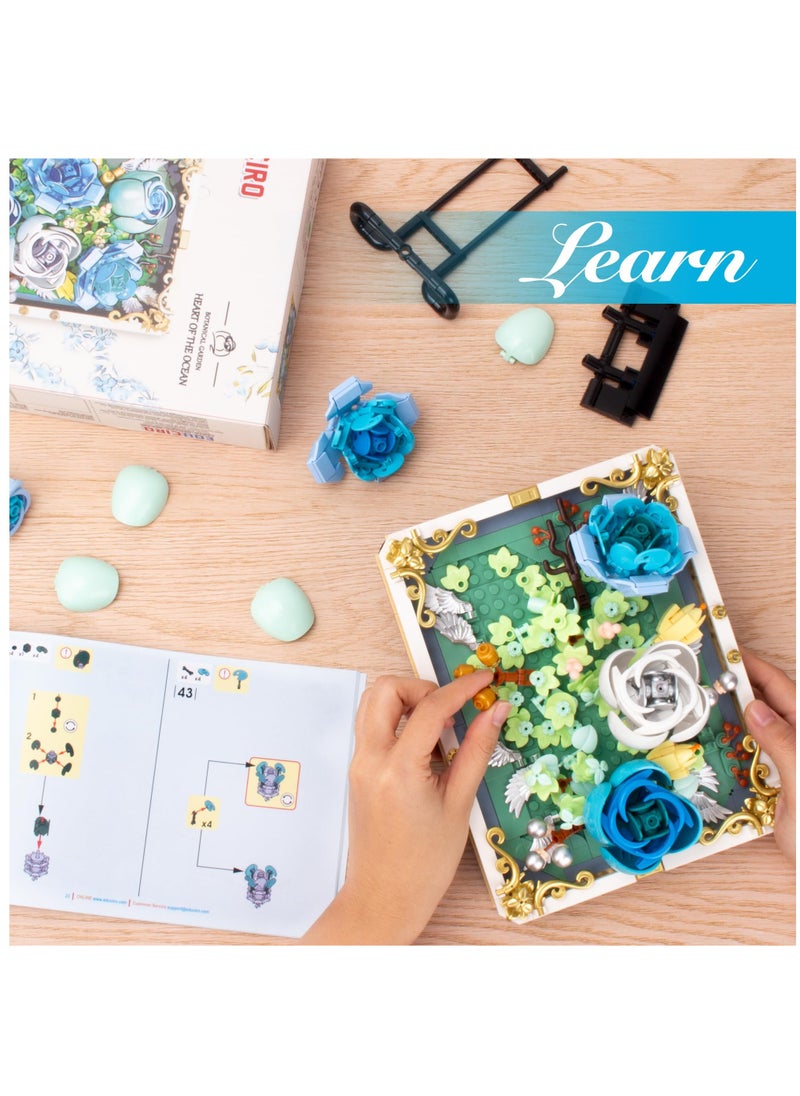 Excefore Flowers Toys Building Sets for Adults, Home Office Décor Flower Frame Art Wall Building Toys, Mother's Day, or Valentines Day Gifts Idea for Adults and Kids  - Image 4