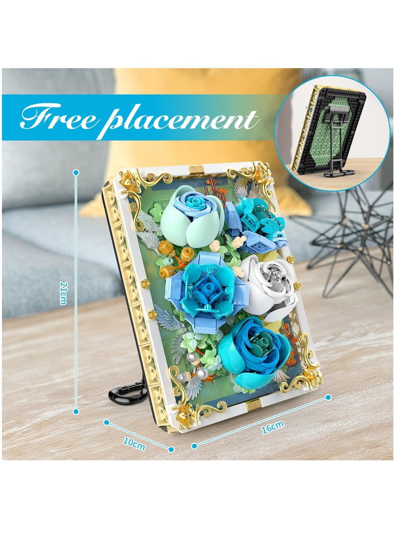 Excefore Flowers Toys Building Sets for Adults, Home Office Décor Flower Frame Art Wall Building Toys, Mother's Day, or Valentines Day Gifts Idea for Adults and Kids  - Image 2