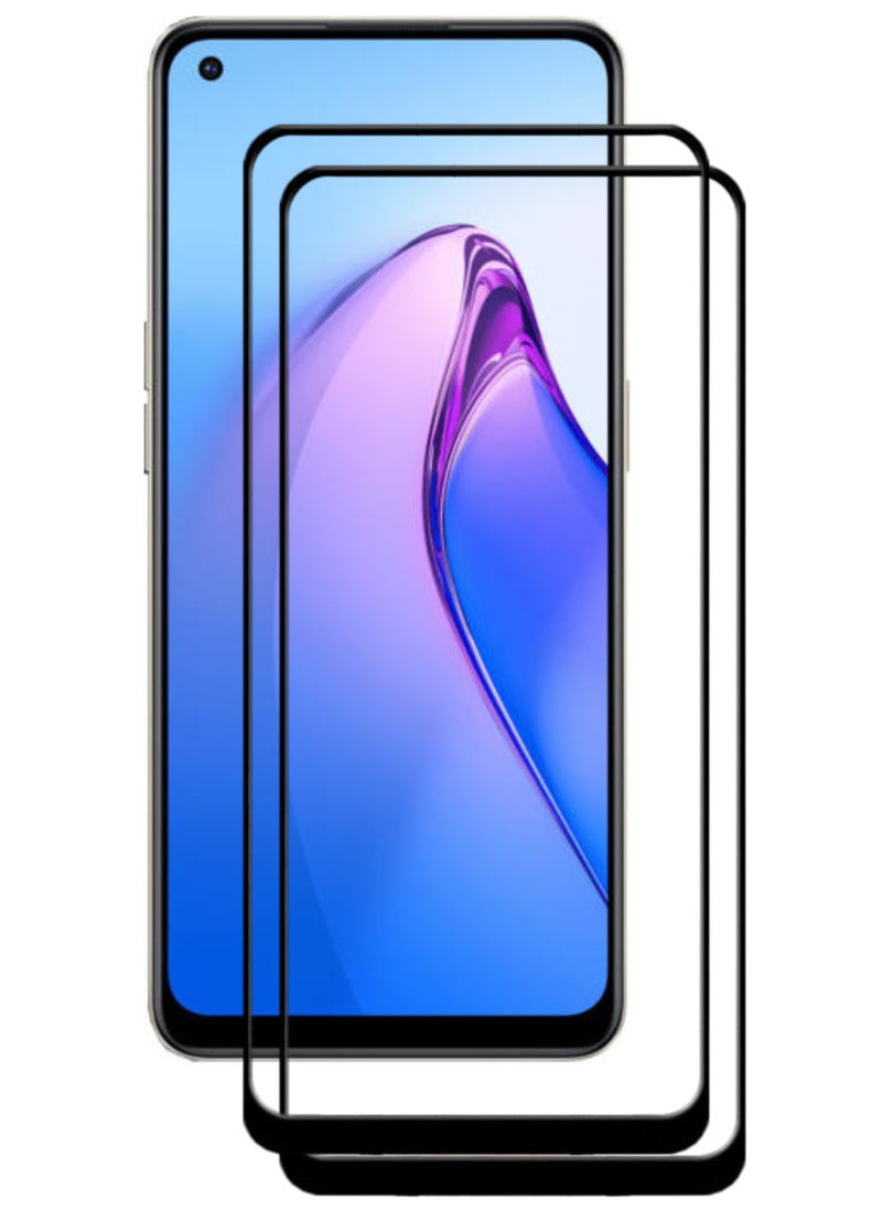 ACLIX 2 Pieces Antistatic ESD Dustproof Premium Quality High Definition Tempered Glass Screen Protector Designed For Oppo Reno8 4G - Image 1