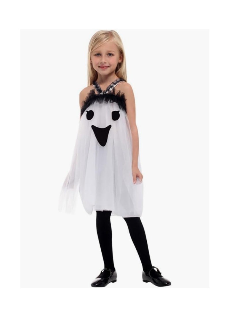 Generic Girls Costume Horror Elf Dress Up White Ghost Dress Children Stage Performance Costume  - Image 3