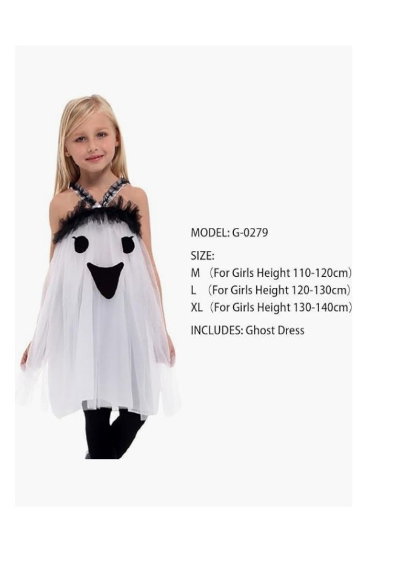 Generic Girls Costume Horror Elf Dress Up White Ghost Dress Children Stage Performance Costume  - Image 2