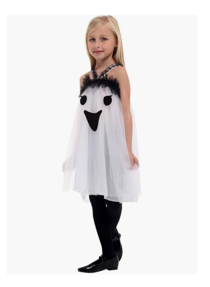 Generic Girls Costume Horror Elf Dress Up White Ghost Dress Children Stage Performance Costume  - Image 4