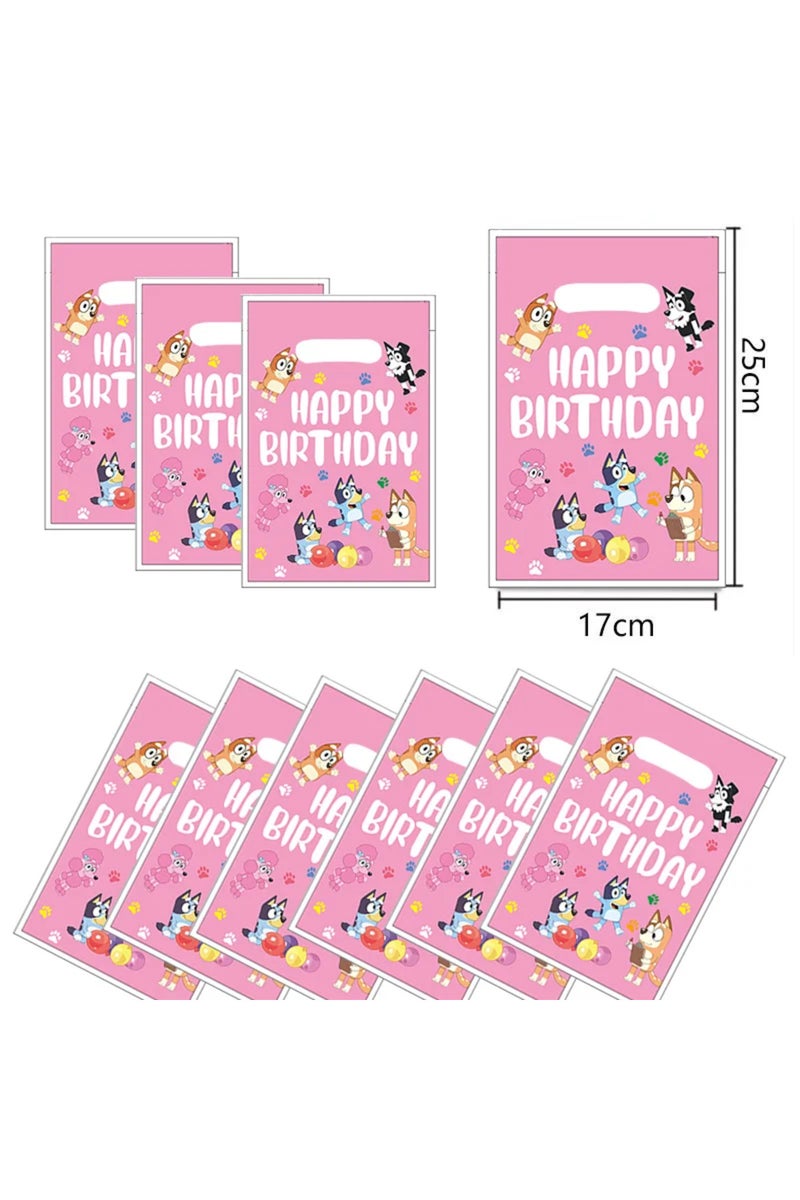 ١٠ قطع - أكياس هدايا وردية اللون بتصميم جديد مستوحى من لعبة البينغو العائلية، أكياس حلوى، زينة لحفلات الأطفال