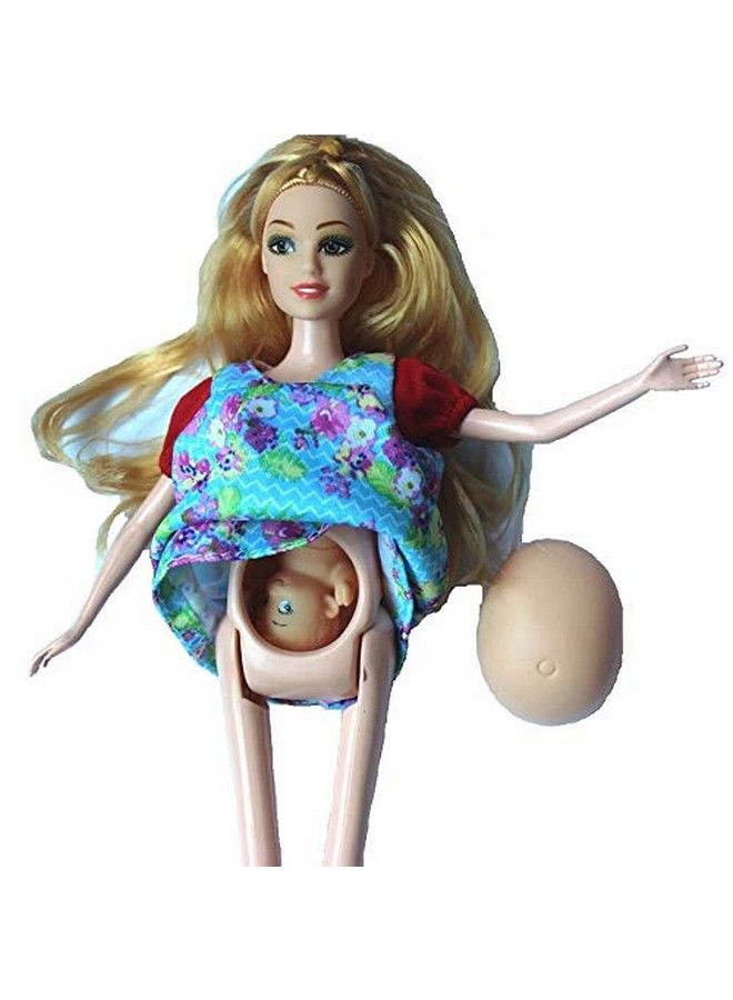 Kunhe Colorful Real Pregnant Doll Have A Baby In Her Tummy Mom Doll - Image 5