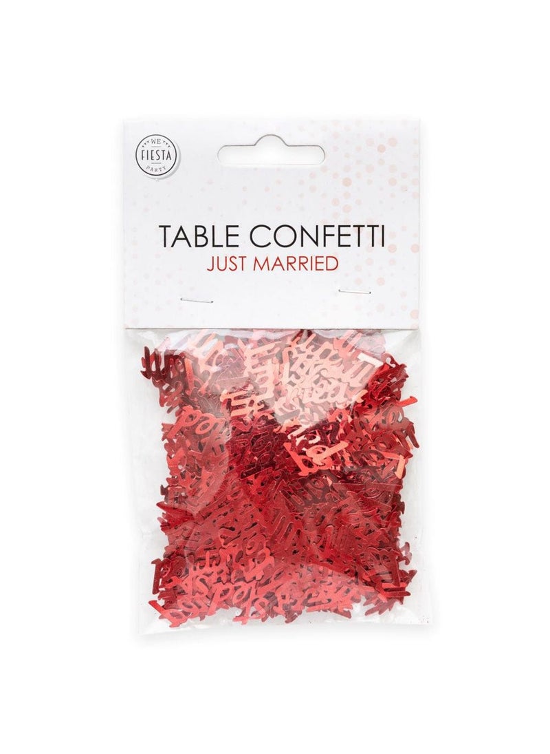 Globos Just Married Confetti Red 14g - Image 2