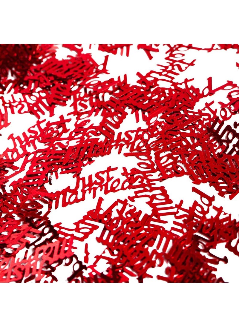 Globos Just Married Confetti Red 14g - Image 1