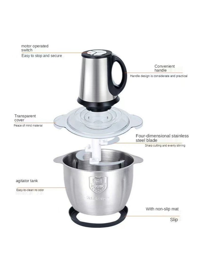 Multi Function Electric Food Meat Grinder Stainless Steel Blades for Meat Vegetables Fruits and Nuts Chop Grind Various Ingredients