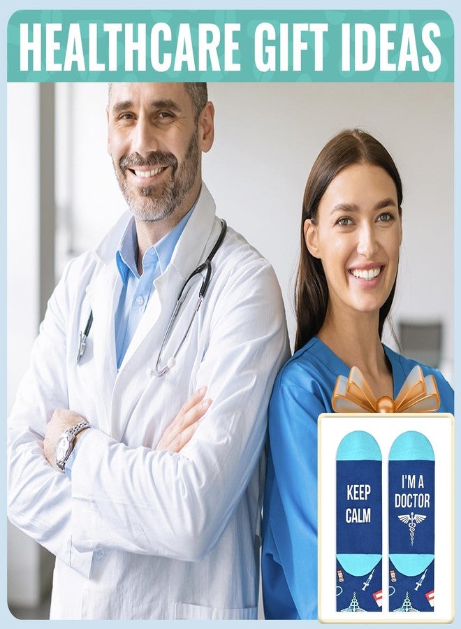 Happy Pop HAPPYPOP Doctor Gifts for Men Male - Unique Gifts for Doctors Women, Doctors Appreciation Graduation Retirement Gift, Doctor Socks in 4 Pack - Image 5