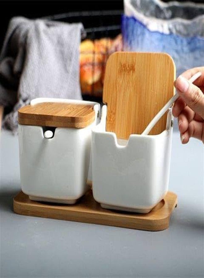 MVM Enterprise Spice Jars, Spice Containers with Lid, Spice Box Set, Japanese Household Ceramic Spice Bottle, Can Spice Jar - Image 3