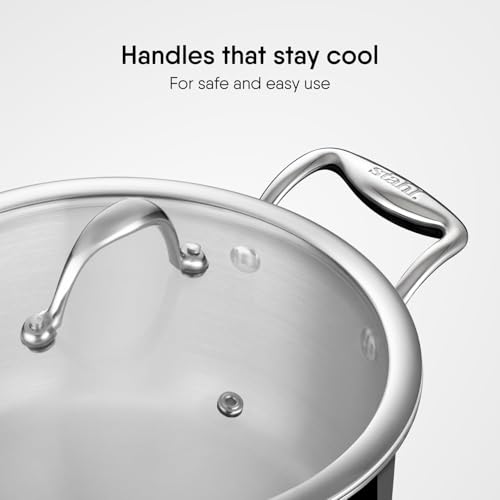 Stahl Artisan Triply 5.1 L, 24 cm Stainless Steel Sauce Pot | Casserole with Lid, Induction & Gas Stove Compatible, Briyani Pot/Handi (Serves 8-10 People) - Image 4