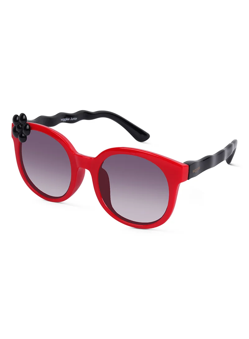 Woggles EyeBloom Red Round Kids Sunglasses