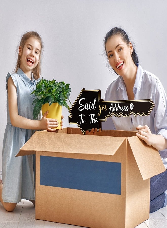 Maitys Real Estate Key-Shaped Sold Sign Double-Sided Real Estate Agent Stand Supplies Social Media Photo Prop Said Yes to The Address Sold Sign for Agent House Owners Home Open and Closing - Image 5