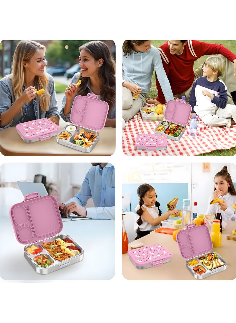 Snack Attack Pink Unicorn Presto Stainless Steel with Dip Sauce - Image 5