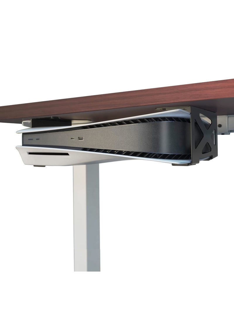 Under Desk Holder for PS5/PS5 Slim,Stealth Mount Compaitble with Playstation 5 Disc  Digital Edition Console,Space Saving,DP-05 - Image 1