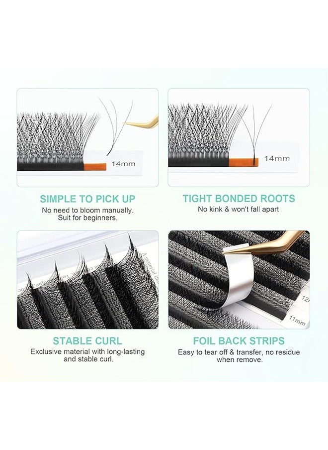 NAGARAKU Eyelash Extensions Cluster, 3D Lashes Extension, C Curl 7-15mm DIY Cluster Lashes, Mix Matte Black Natural Faux Mink 16 Rows  - Image 4