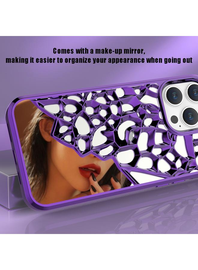 اس-توب جراب لهاتف iPhone 14 بتصميم مرآة مجوف ومطلي بالكهرباء ومقاوم للحرارة مصنوع من مادة TPU - Image 3