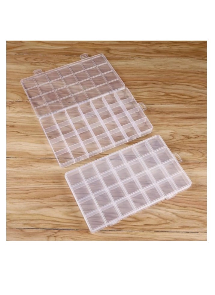 Generic - Clear Removable Plastic Small Parts Storage Box for Crafts (28 Box) - Image 1
