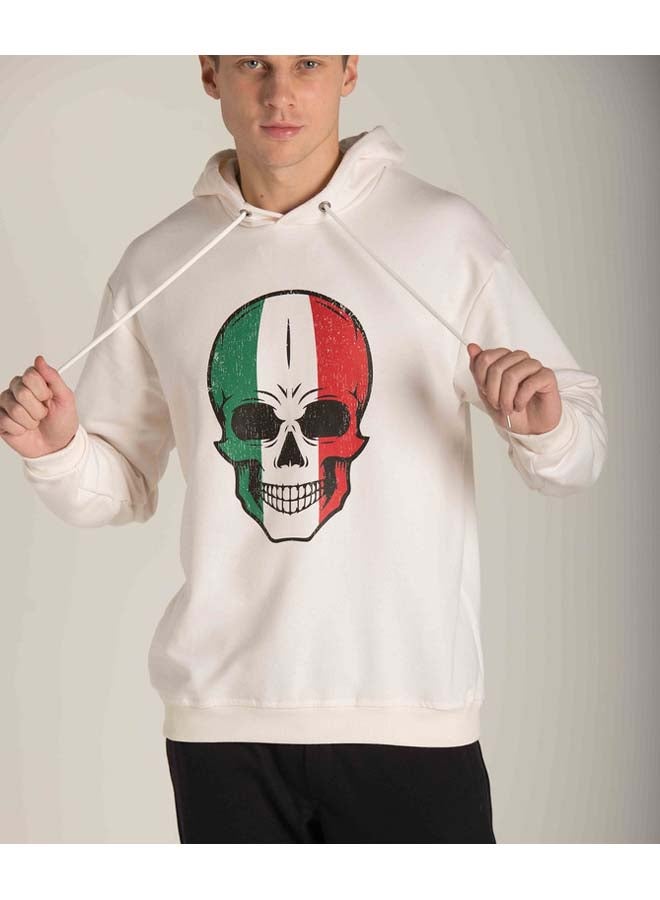 Marco Bergamo Scull Front Print Hoodie  - Image 2