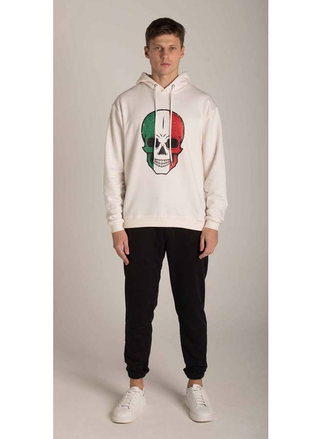 Marco Bergamo Scull Front Print Hoodie  - Image 1