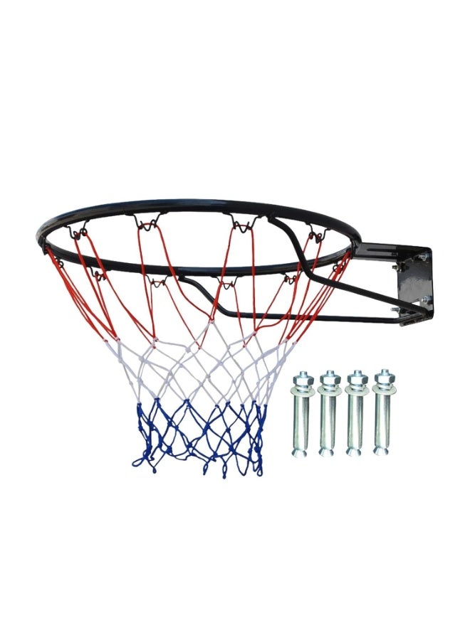 Toy Box Basketball Hoop, Standard Wall mounted Hanging Basketball Ring with Net and Expansion Screws for Indoor and Outdoor Sport, 45cm - Image 1