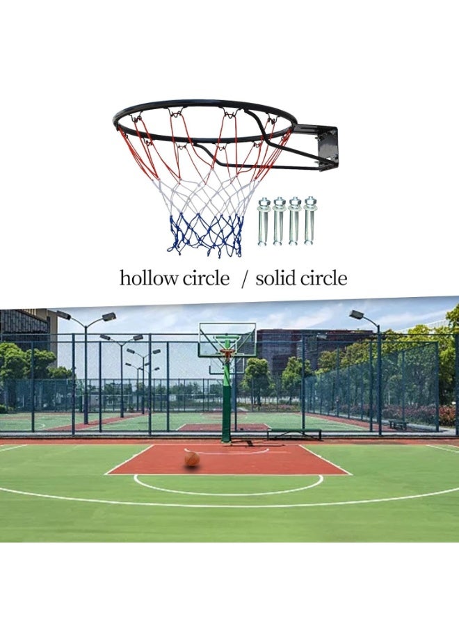 Toy Box Basketball Hoop, Standard Wall mounted Hanging Basketball Ring with Net and Expansion Screws for Indoor and Outdoor Sport, 45cm - Image 4