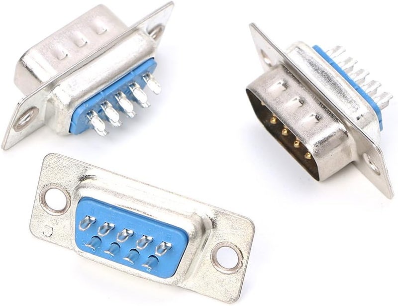 Low wear optimized build Sara-u 5Pairs DB9 Male and Female RS232 9 Pin Wire Solder Serial Port Plug Connectors Classic design alternatives - Image 2