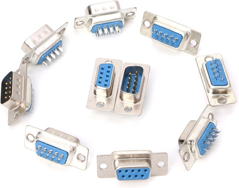 Low wear optimized build Sara-u 5Pairs DB9 Male and Female RS232 9 Pin Wire Solder Serial Port Plug Connectors Classic design alternatives - Image 3