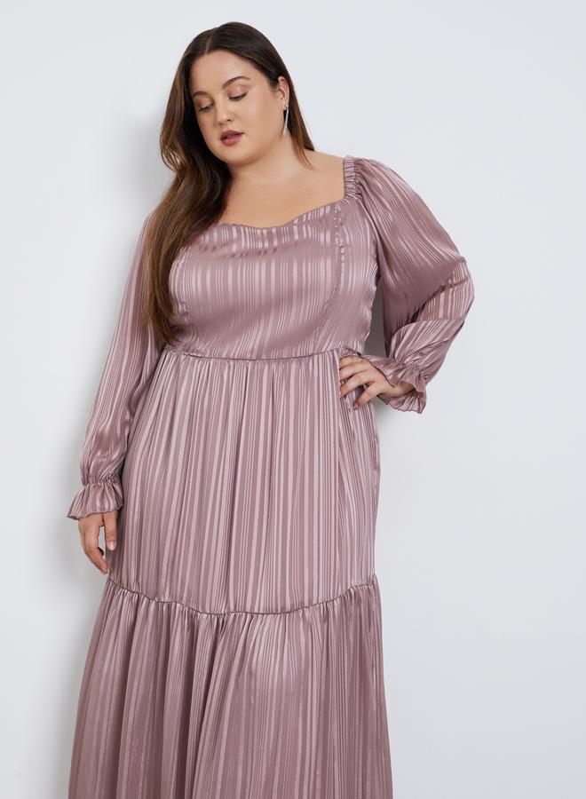 ستايلي فستان طويل بمقاس كبير وتفاصيل لوريكس - Image 3