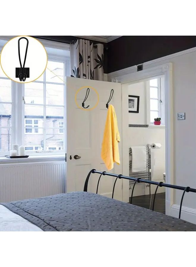 10Pcs Black Rustic Farmhouse Wall Hooks Double Coat Hangers Wall Mounted Entryway Storage - Image 4
