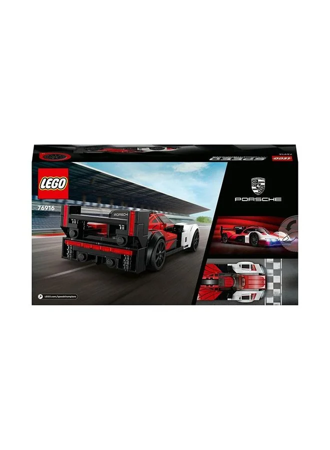 LEGO Speed Champions Porsche 963 76916 Building Toy Set; Collectible Car Toy For Kids Aged 9+; Buildable Model Kit Of Porsche; Includes Driver Minifigure For Racing Playtime (280 Pieces)