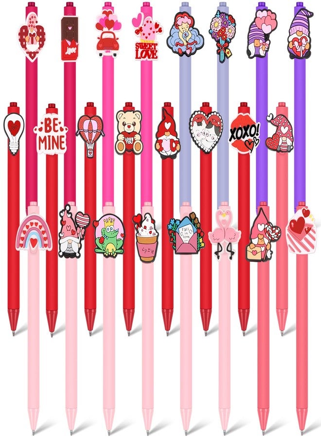Engrowtic 24 Pcs Cute Pens Cartoon Pens Funny Pen Writing Kawaii Ballpoint Pens Retractable Black Ink Pens Birthday Party Gifts for Kids Students Office Supplies School Stationery (Mix Color,Stylish) - Image 1