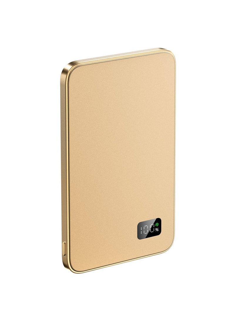 luminum Ultra-Slim Magnetic Wireless Portable Power Bank with LCD Display 5000mAH,PD Fast Charging USB-C Battery Pack Compatible with Magsafe  - Image 1