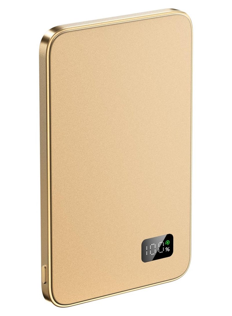 لومينوم باور بانك محمول لاسلكي مغناطيسي رفيع للغاية مع شاشة LCD بقدرة 5000 مللي أمبير في الساعة، حزمة بطارية USB-C للشحن السريع متوافقة مع Magsafe - Image 1