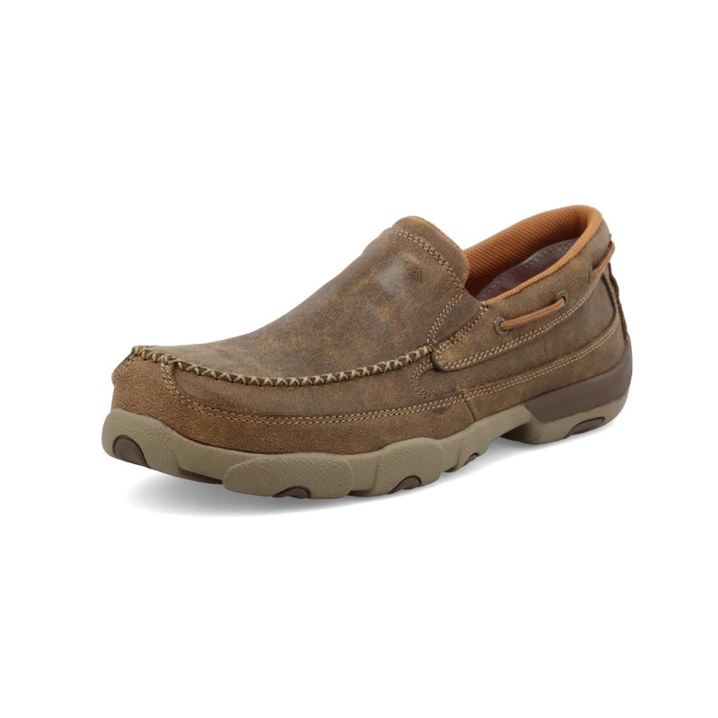 Twisted X Men's Work Slip-On Driving Moc, Moc Toe Composite Toe, Bomber, 10 M - Image 1