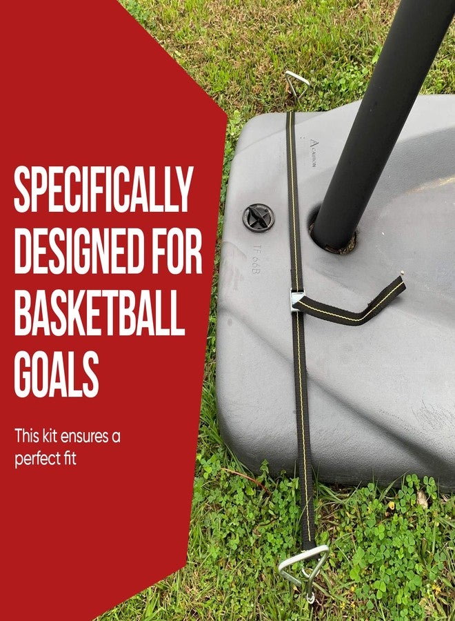 Cajun Tie Downs Basketball Goal Anchor Tie Down Kit - Secures Hoops and Trampolines in High Winds, Heavy Duty Ground Stakes, One-Piece Design, Made in USA - Image 5
