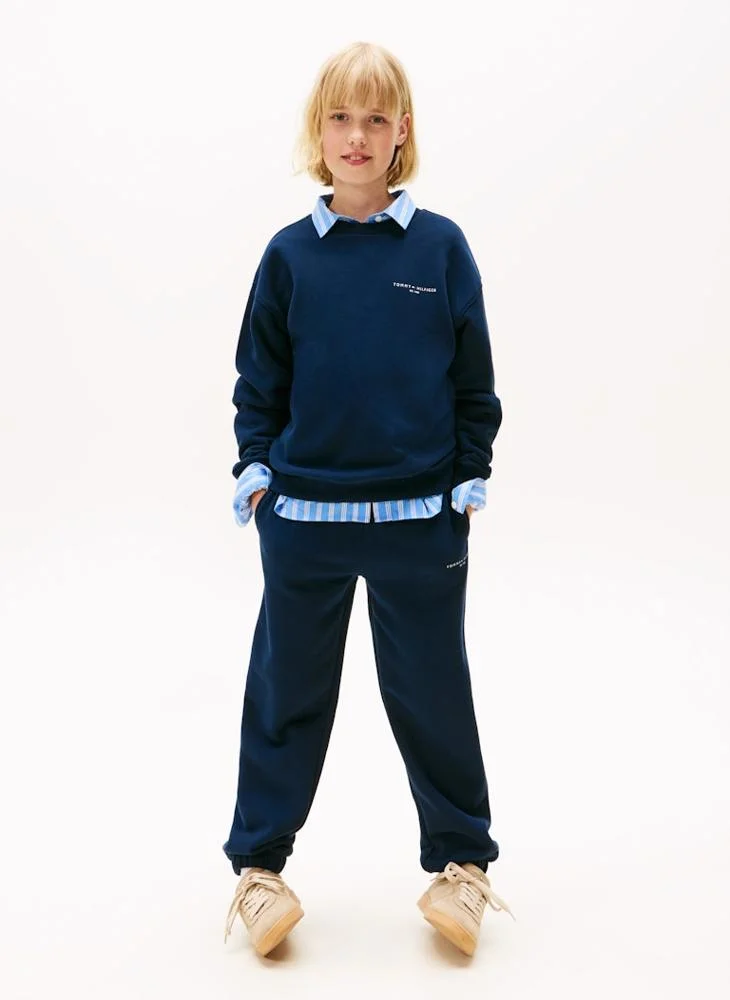 TOMMY HILFIGER Kids Mini Corp Crew Neck Sweatshirt Set