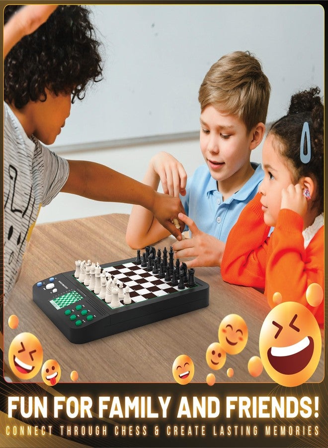 iCore Electronic Chess Set Pro Black : Voice Guide, 30 Levels, 100 Teaching Exercises, Learning Mode for All Ages - Image 4