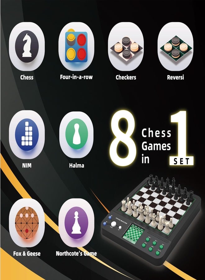 iCore Electronic Chess Set Pro Black : Voice Guide, 30 Levels, 100 Teaching Exercises, Learning Mode for All Ages - Image 2
