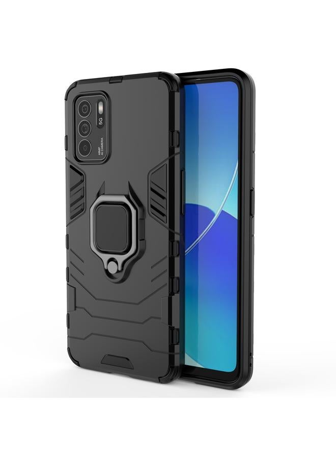 اس-توب جراب لهاتف OPPO Reno6 Z مقاوم للصدمات مصنوع من مادة PC + TPU مع حامل حلقي مغناطيسي - Image 1