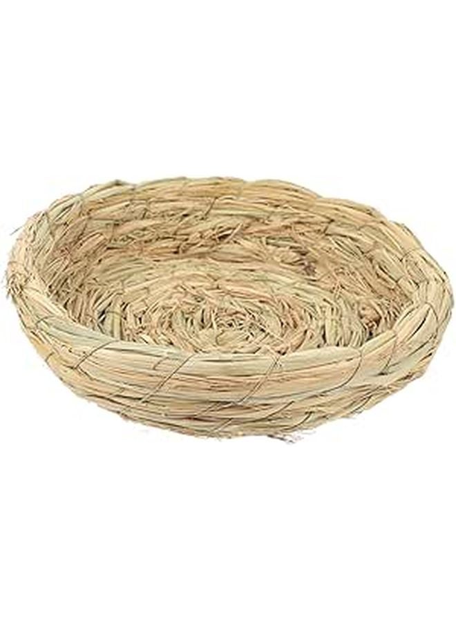 عش طائر أرنب من القش المنسوج يدويًا زينة حديقة من الروطان الطبيعي - Image 1