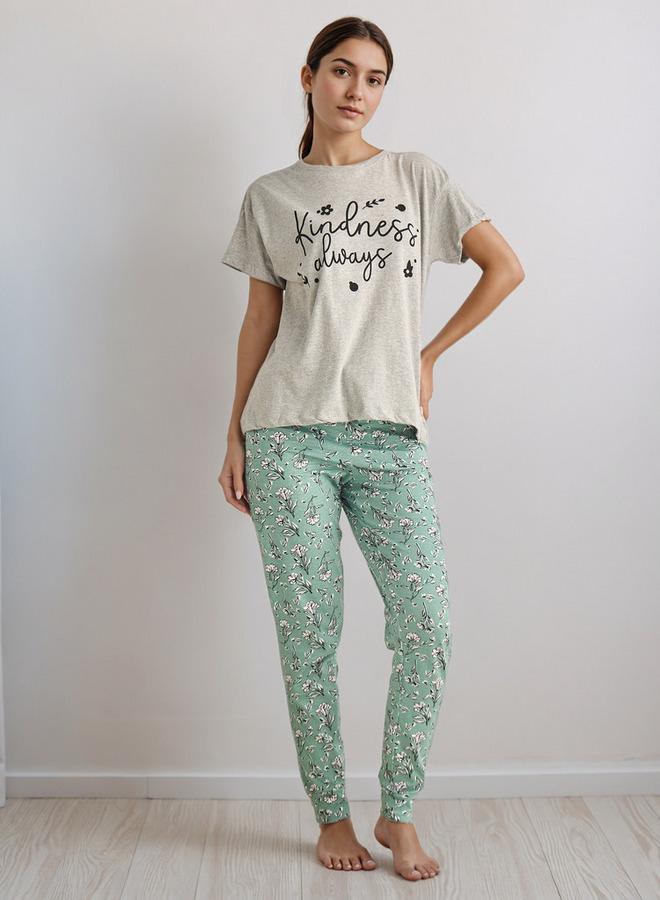 سبلاش فيڤ طقم بيجاما تي شيرت وبنطلون - Image 1