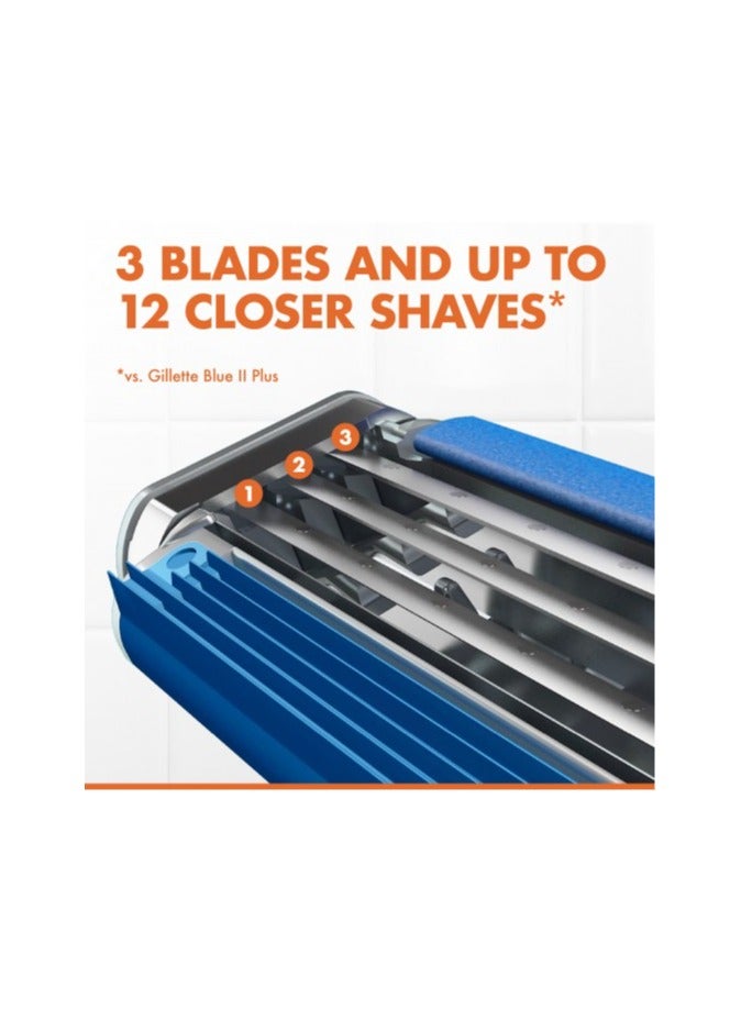 Gillette Blue3 Disposable Shaving Razor With Comfort Gel - 3 Razors - Image 4
