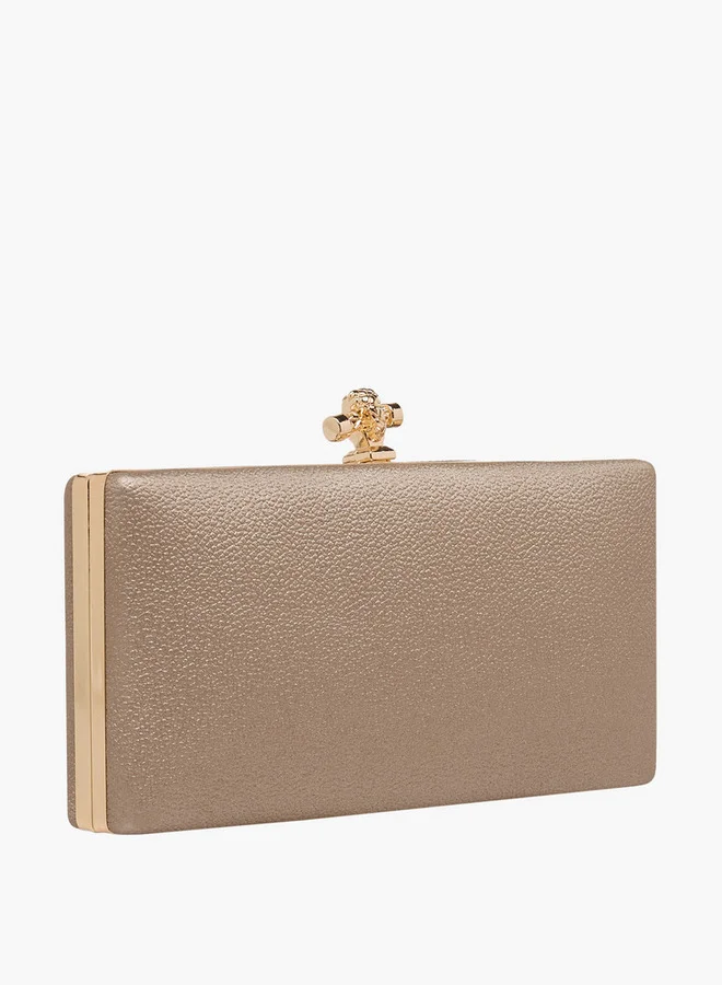 Flora Bella By Shoexpress Solid Clutch with Chain Strap