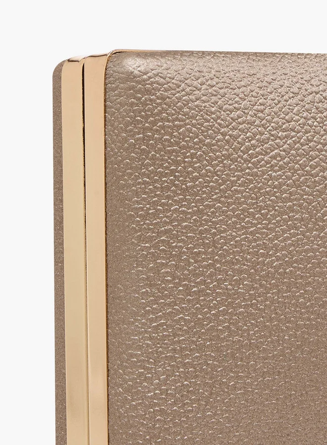 Flora Bella By Shoexpress Solid Clutch with Chain Strap