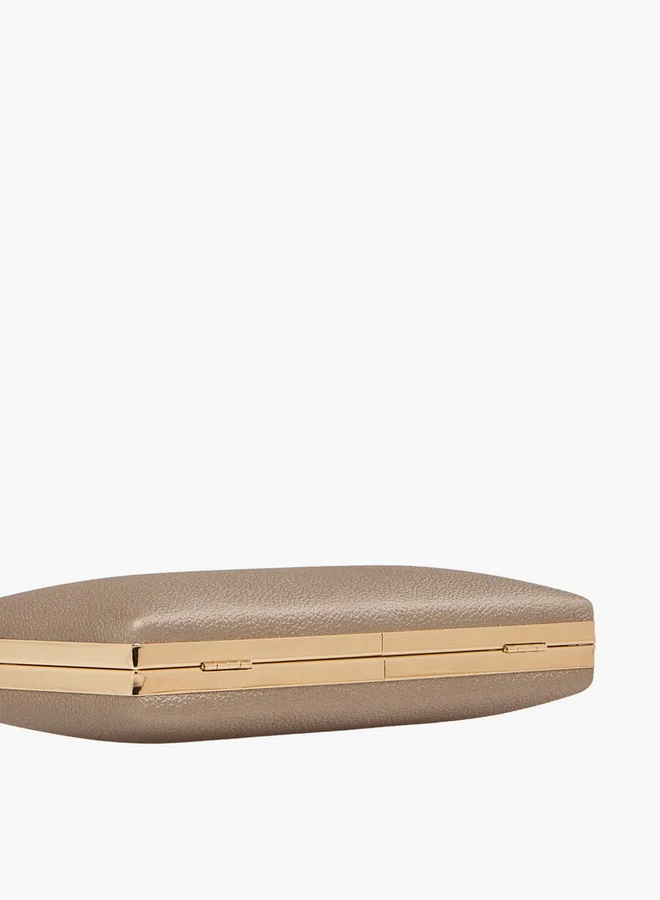 Flora Bella By Shoexpress Solid Clutch with Chain Strap