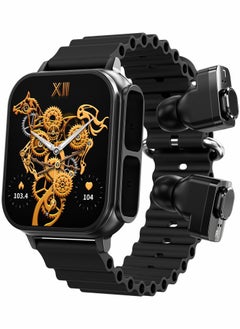 Generic TWS earphones and watches two in one, 1.96 '' multifunctional waterproof sports smart watch, health monitoring information reminder, ultra long standby, compatible with Apple and Android  - Image 1