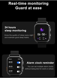 Generic TWS earphones and watches two in one, 1.96 '' multifunctional waterproof sports smart watch, health monitoring information reminder, ultra long standby, compatible with Apple and Android  - Image 2