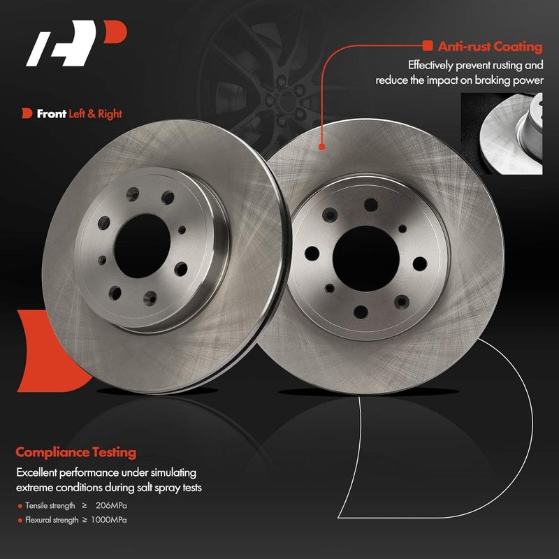 A-Premium Front Vented Disc Brake Rotors for Honda - Image 2