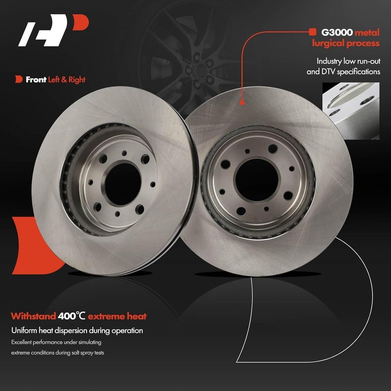 A-Premium Front Vented Disc Brake Rotors for Honda - Image 3