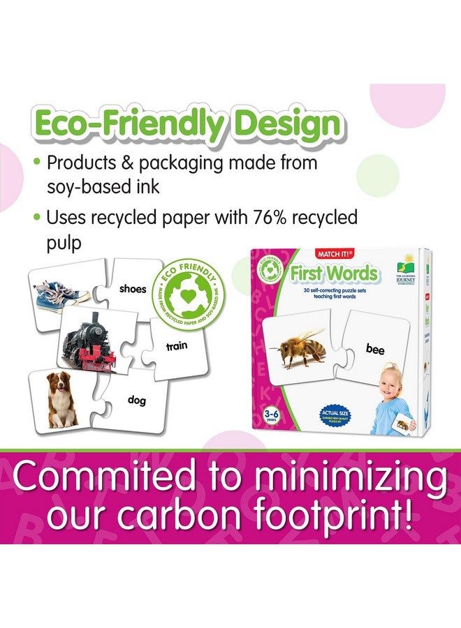 THE LEARNING JOURNEY : Match It! - First Words - 30 Piece Self-Correcting Words With Matching Images For Emerging Readers - Sight Words Puzzle For Kids Ages 3 And Up - Award Winning Toys - Image 5